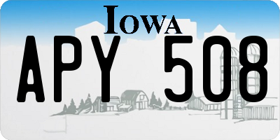 IA license plate APY508