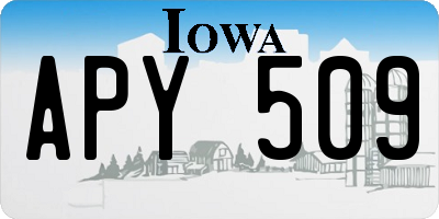 IA license plate APY509