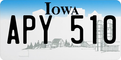 IA license plate APY510