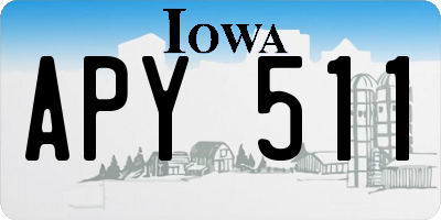 IA license plate APY511