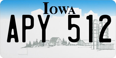 IA license plate APY512