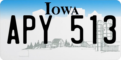 IA license plate APY513