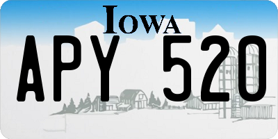 IA license plate APY520