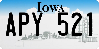 IA license plate APY521