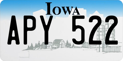 IA license plate APY522