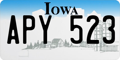 IA license plate APY523
