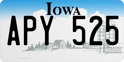 IA license plate APY525