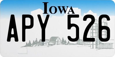 IA license plate APY526