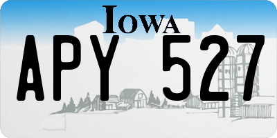IA license plate APY527