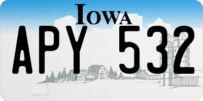 IA license plate APY532
