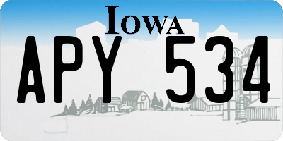 IA license plate APY534