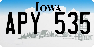 IA license plate APY535