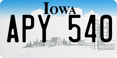 IA license plate APY540