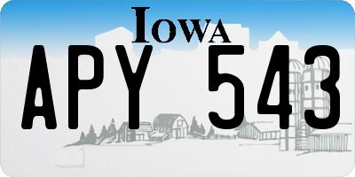 IA license plate APY543