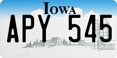 IA license plate APY545