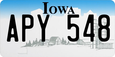 IA license plate APY548