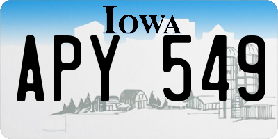 IA license plate APY549
