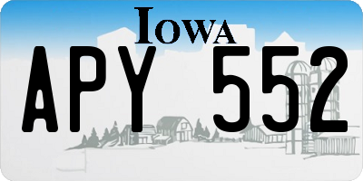IA license plate APY552