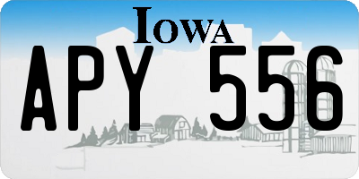 IA license plate APY556