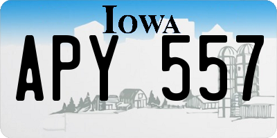 IA license plate APY557