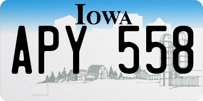 IA license plate APY558