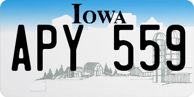 IA license plate APY559