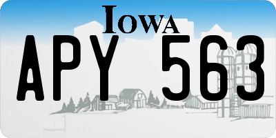 IA license plate APY563
