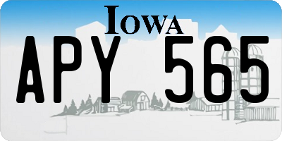 IA license plate APY565