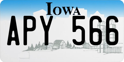 IA license plate APY566