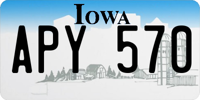 IA license plate APY570