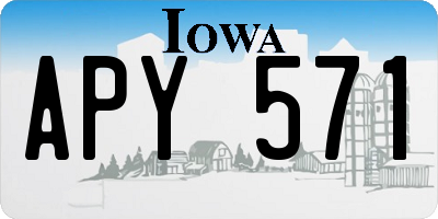 IA license plate APY571