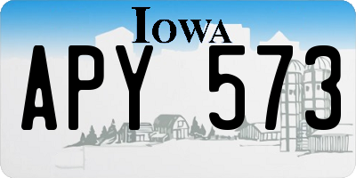 IA license plate APY573