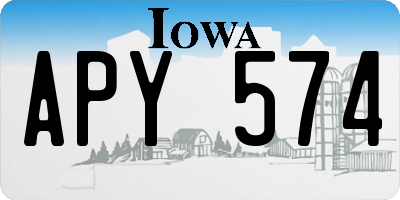 IA license plate APY574