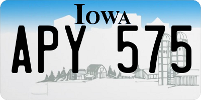 IA license plate APY575