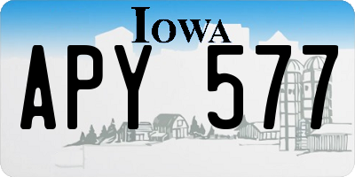 IA license plate APY577