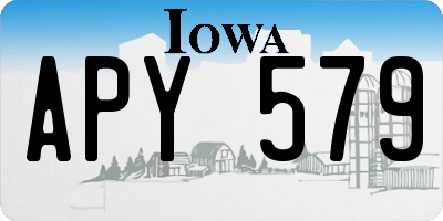 IA license plate APY579