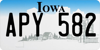 IA license plate APY582