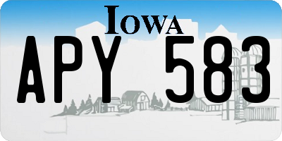 IA license plate APY583