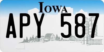 IA license plate APY587