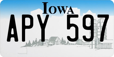 IA license plate APY597