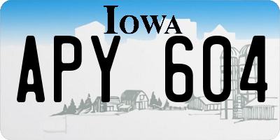 IA license plate APY604