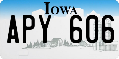 IA license plate APY606