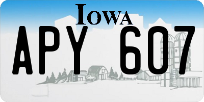 IA license plate APY607