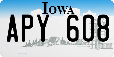 IA license plate APY608