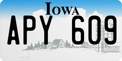 IA license plate APY609
