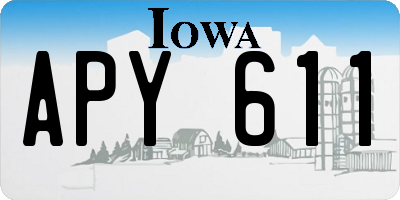 IA license plate APY611