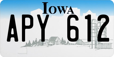 IA license plate APY612