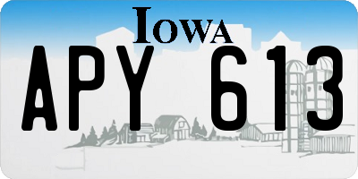 IA license plate APY613