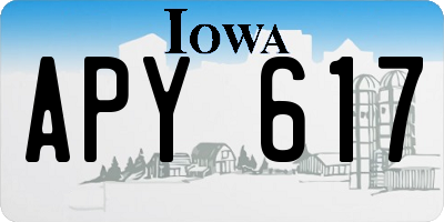 IA license plate APY617