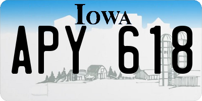 IA license plate APY618